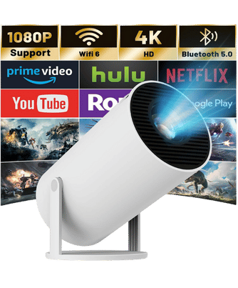 Maypug Mini Projector WI-FI 6Bluetooth, 1080P4K Support